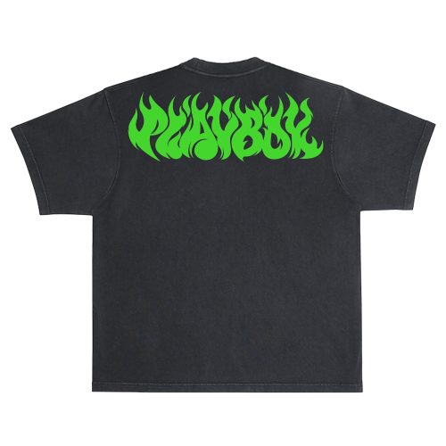 Flame 2.0 Black Slime Green Back