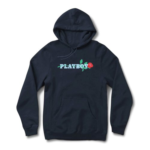 Rose Hoodie Hoodie Navy